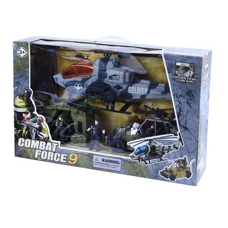 sada vojenská velká s helikoptérou 45 cm a příslušenstvím