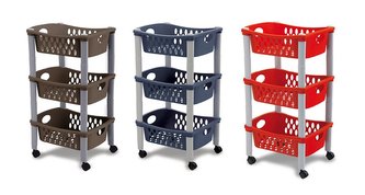 regál 3-dílný-30x40x70cm,červ.,modrý,mocca,poj.,plast