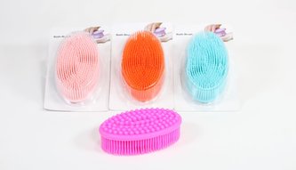 žínka (kartáč) masážní ovál, 2povrchy, silikon