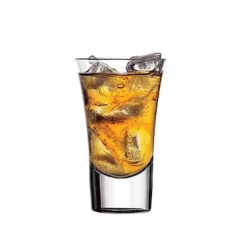 sklen.  34ml, 6ks, CHERIO, panák na sil.stopce, v.90mm