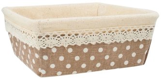 ošatka látka 18,5x18,5x 7cm s krajkou