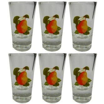 sklen.  25ml, 6ks, HRUŠKA, panák