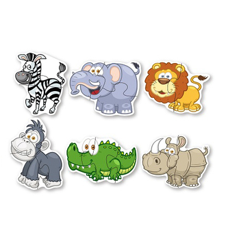 Puzzle velké zvířata z džungle