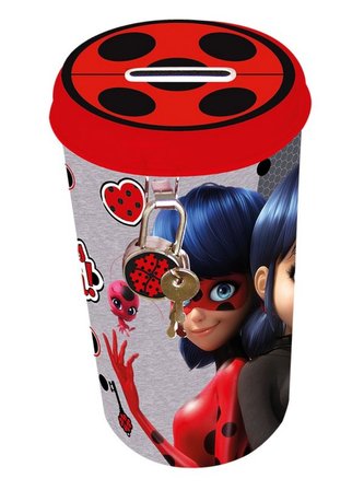 Pokladnička plechová velká Kouzelná beruška a černý kocour