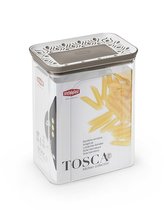 dóza 2,2l, 10x15,5x19,5cm, TOSCA, bílo-béž., plast