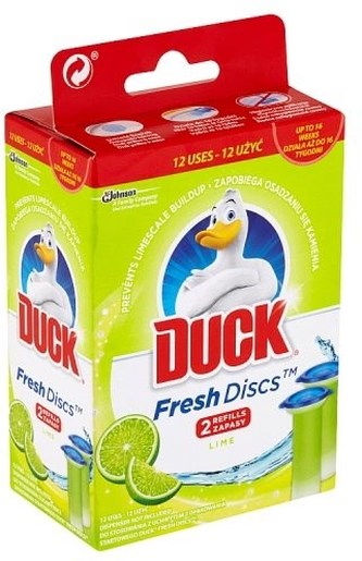 Duck Fresh Disc čistič WC náplň s vůní limetky 2x 36 ml