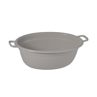 škopek 40l ovál, šedá pastel, 65x51x25cm,plast