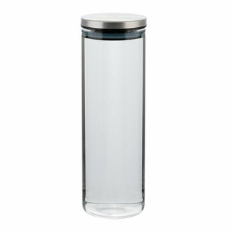dóza 1,30l, d8,5x30cm AIRTIGHT, sklo+těsn.kov.víčko