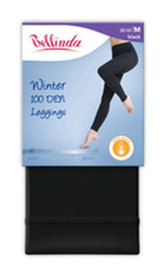Bellinda WINTER LEGGINGS 100 DEN dámské zimní punčochové legíny černé vel. M