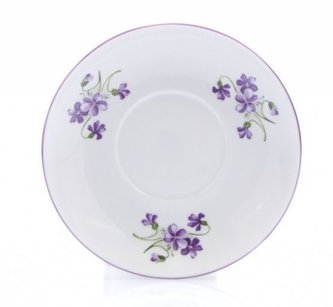 podšálek LUCAS FIALKY, čes.porcelán