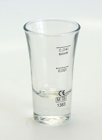 sklen.  20/40ml, 1ks, SENIOR cejch. panák (min.obj.6ks)