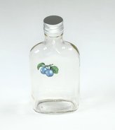 láhev 0,2 l ŠVESTKA (placatka)+kov.uzávěr, sklo