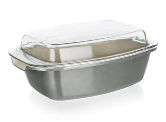 pekáč 32,5x21x11cm (5,6l)+PO skl. ALEGRIA šedý,ker.pov.