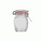 dóza 0,10l 5,5x8cm čtverc.oblá, patent., sklo