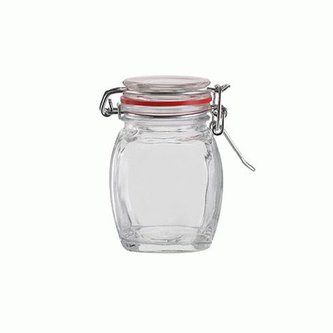 dóza 0,10l 5,5x8cm čtverc.oblá, patent., sklo