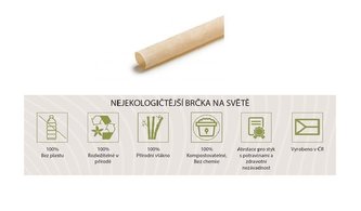 brčko d 6mm, 23cm,  60ks, BAMBOO, ECO 100%rec.