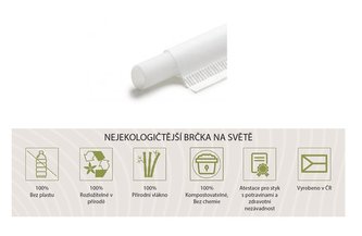 brčko d12mm, 23cm,  80ks-balená, PEARL WHITE, ECO 100%recykl.