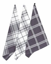 utěrka 3ks 70x45cm KÁRO velké šedé-kuch., 100%bavlna