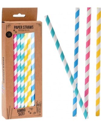 brčko d 8mm,  25cm,  50ks, PRUHY, PAPÍR