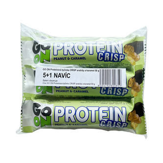 Vieste Proteinová tyčinka Go on crisp arašídy a karamel 50 g 5+1 navíc