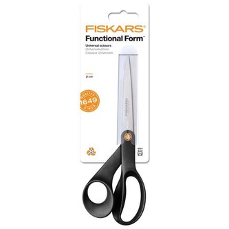 Nůžky, 21 cm, FISKARS "Avanti", černé