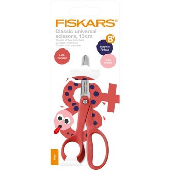 Nůžky dětské, 13 cm, pro leváky,  FISKARS "First", červené
