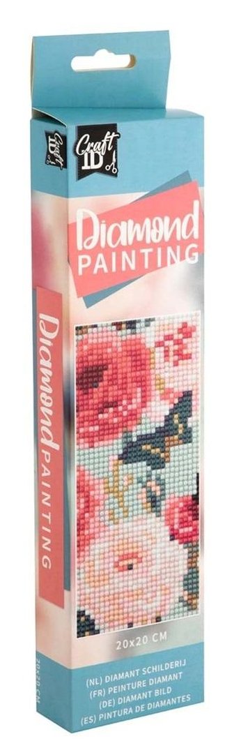 Diamantové malování - Růže 20 x 20 cm