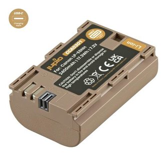 Baterie Jupio LP-E6NH *ULTRA C* 2400mAh s USB-C vstupem pro nabíjení Baterie Jupio LP-E6NH *ULTRA C* 2400mAh s USB-C vstupem pro nabíjení