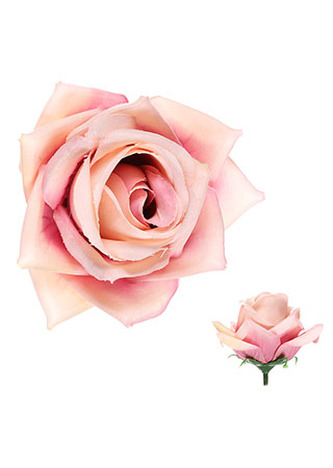 Růže, barva staro-růžová.  Květina umělá vazbová. Cena za balení 12 kusů