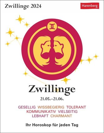 Zwillinge Sternzeichenkalender 2024