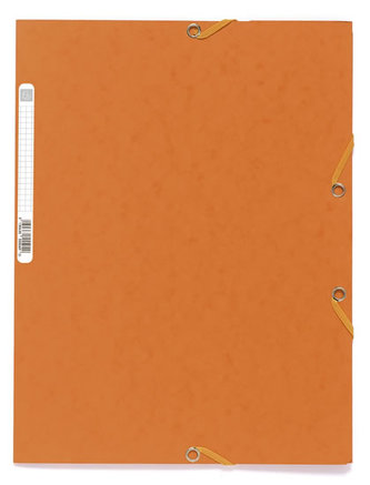 Spisové desky s gumičkou A4 prešpán 400 g/m2 - oranžové