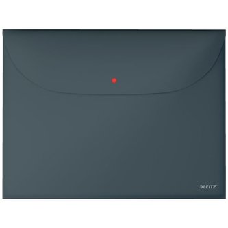 Desky na dokumenty "Cosy", matně šedá, A4, PP, s drukem, 2 kapsy, LEITZ