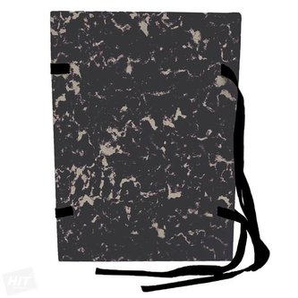 Spis.desky mramorované HITOFFICE A4 černé, 25 ks