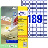 Snímatelné etikety, bílé, 25,4 x 10,0 mm, 5670 ks