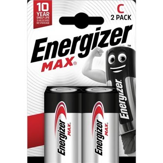 Baterie, C (malý monočlánek), 2 ks,   ENERGIZER "Max"