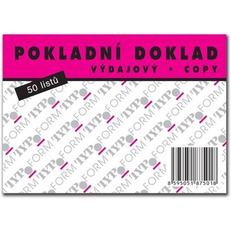 Výdajový pokladní doklad A6, 50 listů