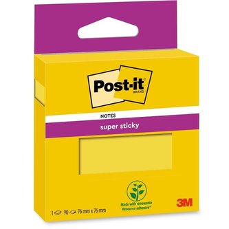 Bloček Post-it Super Sticky,76 x 76 mm, sytě žlutý