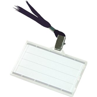 Visačka s černým závěsem na krk, 88x50, DONAU