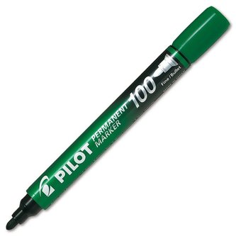 Permanentní popisovač Pilot 100, kulatý, zelený