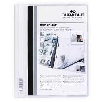 Desky s rychlovazačem "DURAPLUS®", bílá, A4, široké, DURABLE