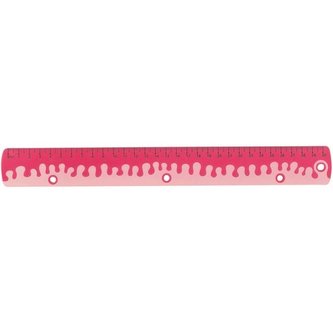 Pravítko KEYROAD 30cm, Coral, růžové
