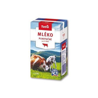 Trvanlivé mléko 3,5 % plnotučné, 1 l