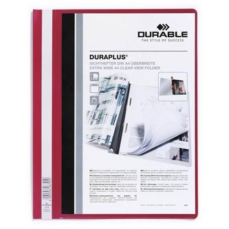 Desky s rychlovazačem "DURAPLUS®", červená, A4, široké, DURABLE