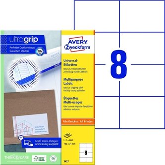 Univerzální etikety, 105,0 x 74,0 mm, 800 ks