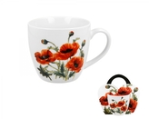 Porcelánový hrnek Classic poppies 460 ml v papírovém košíku