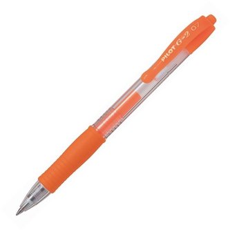 Gelové pero "G-2 Neon", oranžová, 0,37mm, PILOT