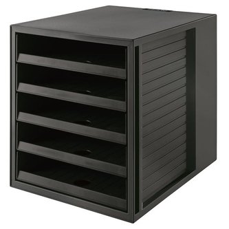 Zásuvkový box HAN, ECO, 5 zásuvek, černý