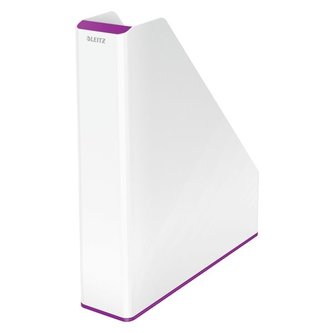 Stojan na časopisy "Wow", fialová, dvoubarevný, 73 mm, plast, LEITZ