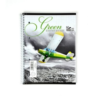 Blok, A4, se spirálou, 80 listů, čtverečkovaný