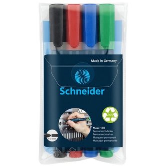 Permanentní popisovač Schneider Maxx 130, 4 barvy